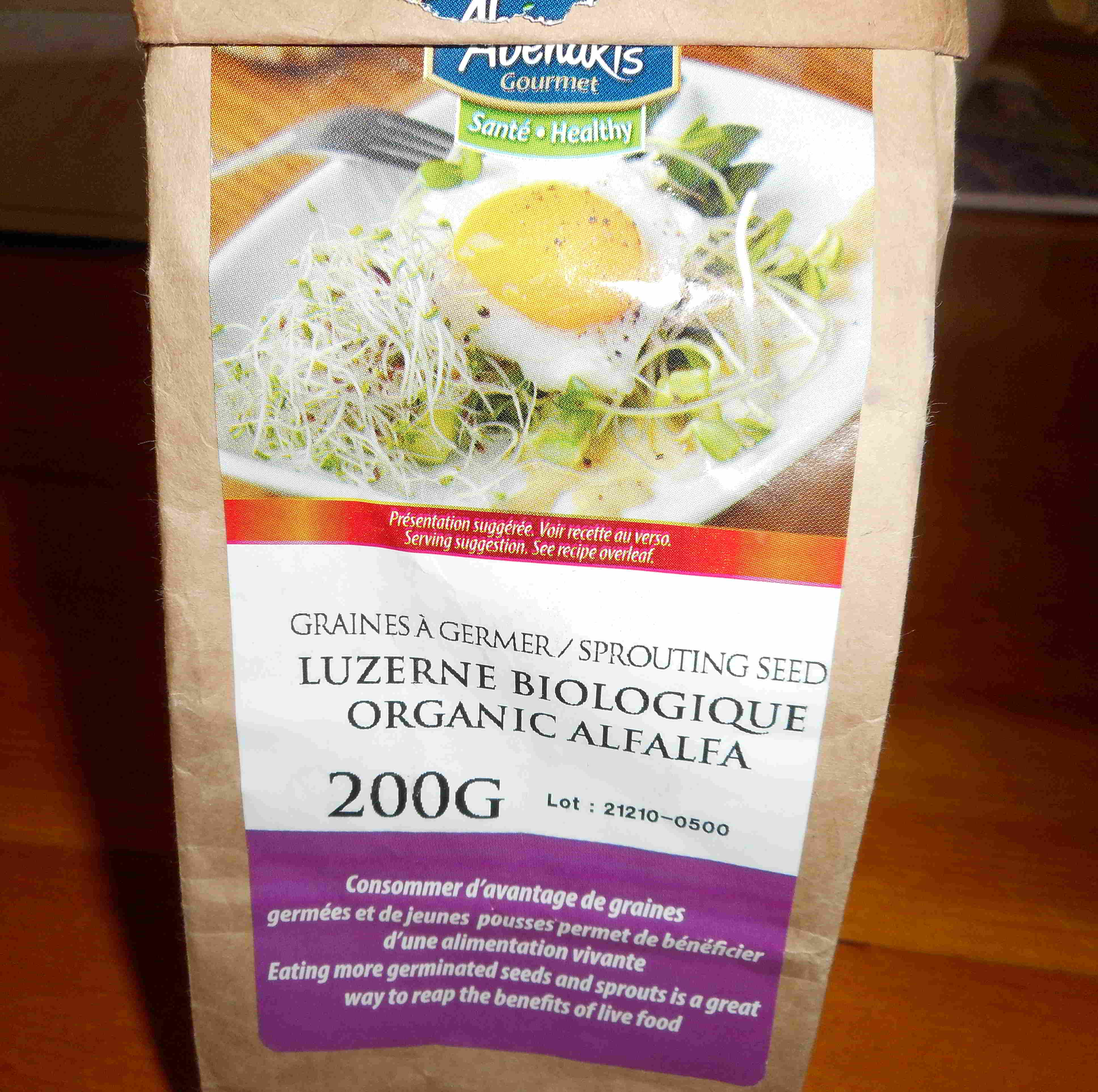 Sachet de luzerne