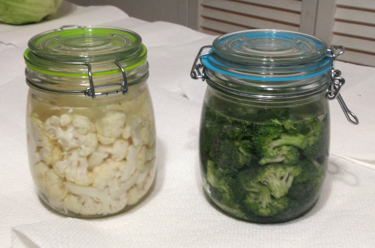 Bocaux de légumes fermentés